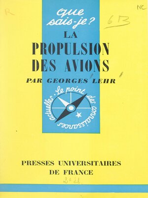 cover image of La propulsion des avions